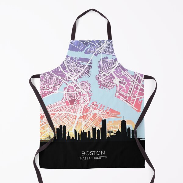 Item preview, Boston Massachusetts Skyline Map designed and sold by ArtPrints.