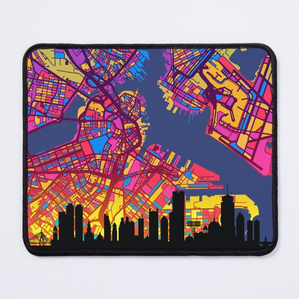 Item preview, Boston Massachusetts Skyline Map designed and sold by ArtPrints.