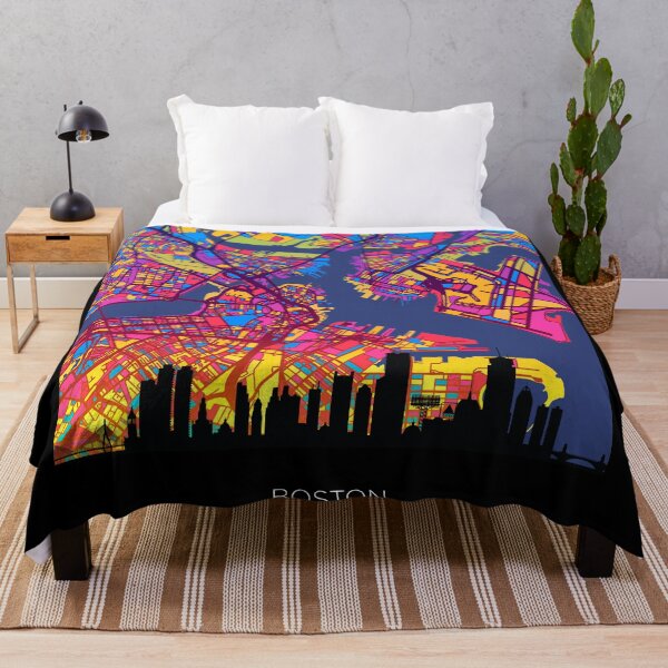 Item preview, Boston Massachusetts Skyline Map designed and sold by ArtPrints.