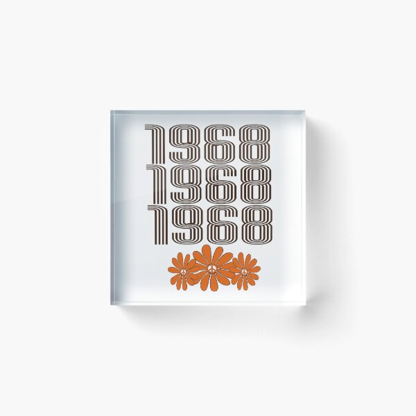 Item preview, 1968 Peace Sign Orange Hippy Flower Power designed and sold by Swigalicious.