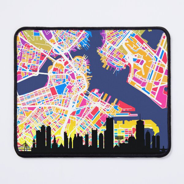 Item preview, Boston Massachusetts Skyline Map designed and sold by ArtPrints.