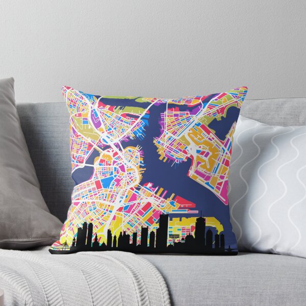 Item preview, Boston Massachusetts Skyline Map designed and sold by ArtPrints.