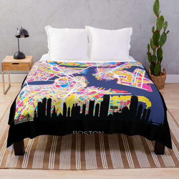 Item preview, Boston Massachusetts Skyline Map designed and sold by ArtPrints.