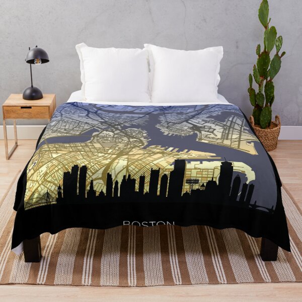 Item preview, Boston Massachusetts Skyline Map designed and sold by ArtPrints.