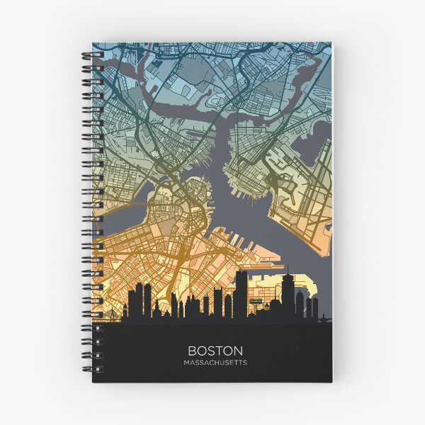Item preview, Boston Massachusetts Skyline Map designed and sold by ArtPrints.