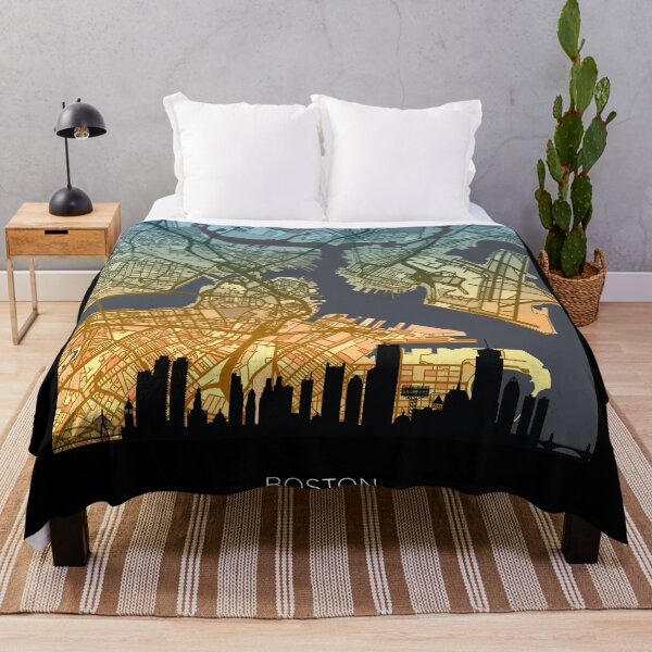 Item preview, Boston Massachusetts Skyline Map designed and sold by ArtPrints.