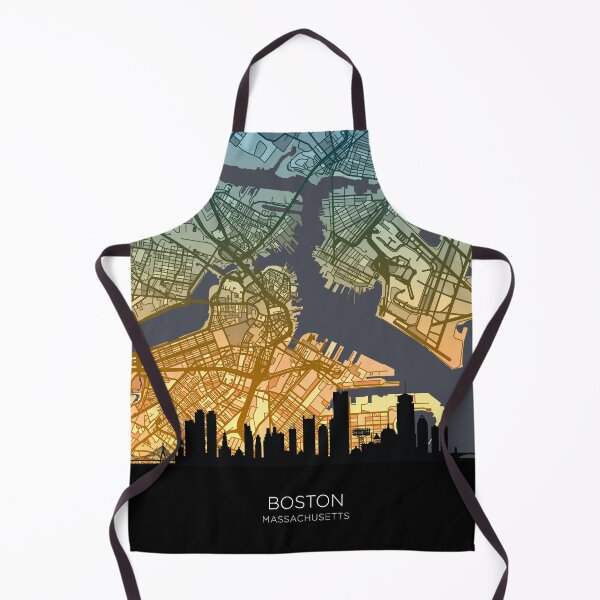 Item preview, Boston Massachusetts Skyline Map designed and sold by ArtPrints.