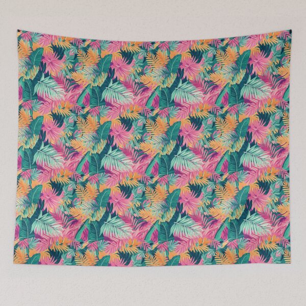 Item preview, Jungle of tropical leaves and bright colors creating designed and sold by MiraCleAI.