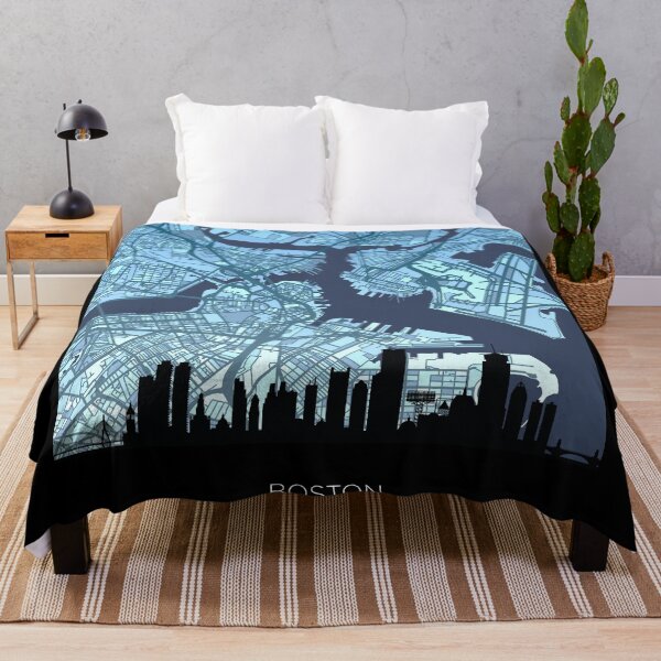 Item preview, Boston Massachusetts Skyline Map designed and sold by ArtPrints.