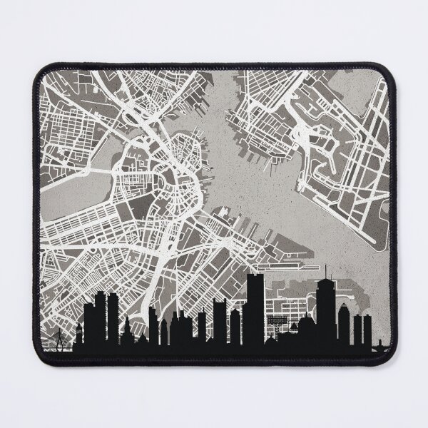 Item preview, Boston Massachusetts Skyline Map designed and sold by ArtPrints.