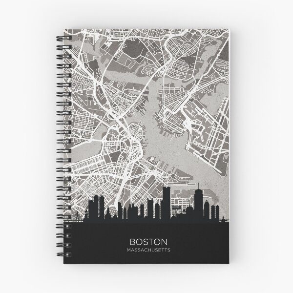 Item preview, Boston Massachusetts Skyline Map designed and sold by ArtPrints.