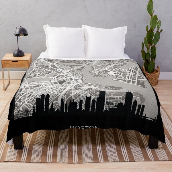 Item preview, Boston Massachusetts Skyline Map designed and sold by ArtPrints.