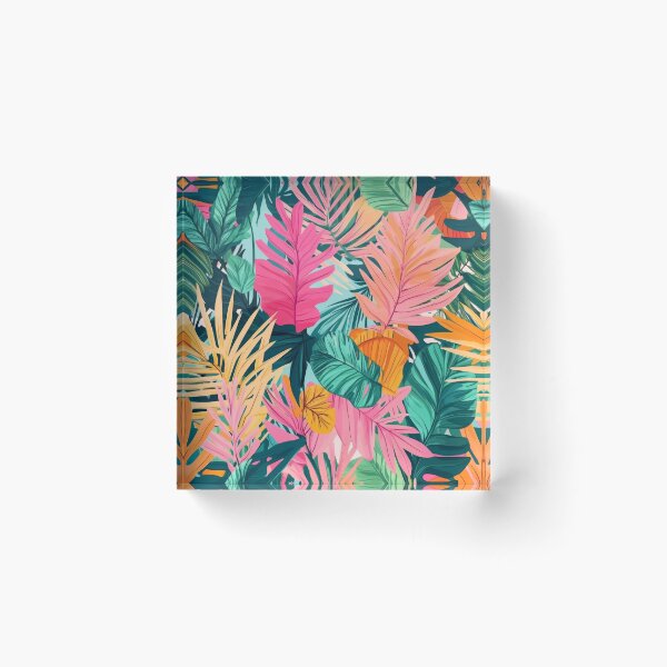 Item preview, Jungle of tropical leaves and bright colors creating designed and sold by MiraCleAI.