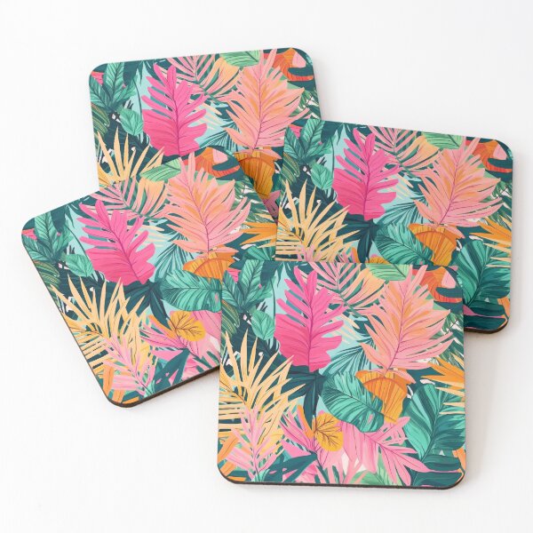 Item preview, Jungle of tropical leaves and bright colors creating designed and sold by MiraCleAI.