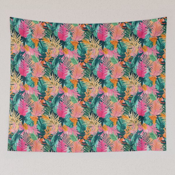 Item preview, Jungle of tropical leaves and bright colors creating designed and sold by MiraCleAI.