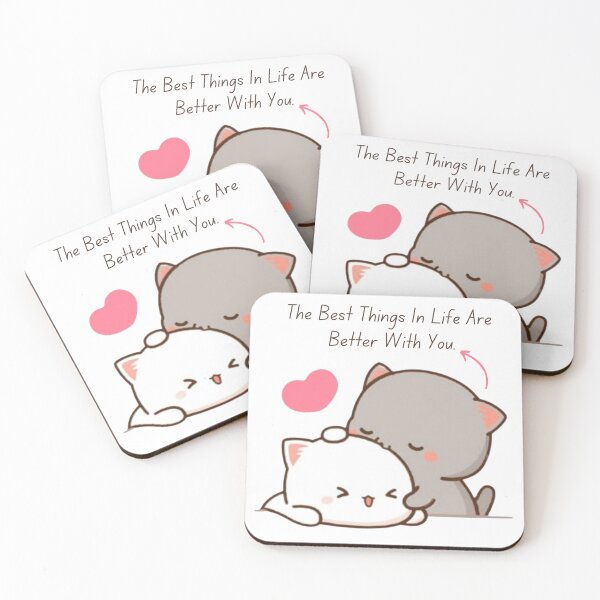 Item preview, The Best Things In Life Are Better With You Sugar Mochi Milk Peach Couple 2025 designed and sold by BrightStreets.