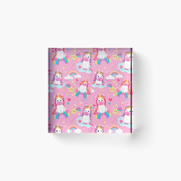 Item preview, Colorful Seamless With Unicorns Cartoon Love designed and sold by Masonixem.