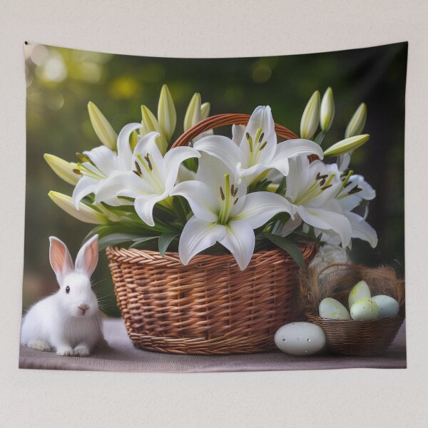 Item preview, Easter Lilies and Bunny designed and sold by Kathy Weaver.
