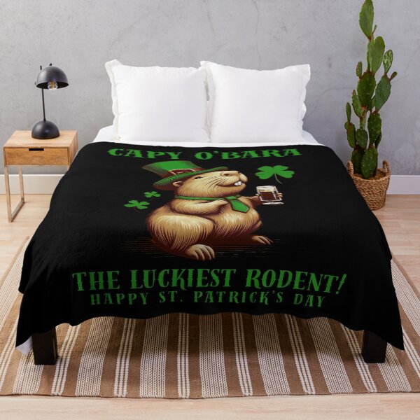 Item preview, Happy St. Patrick's Day Capybara Vibes The Luckiest Rodent designed and sold by DarekShop.