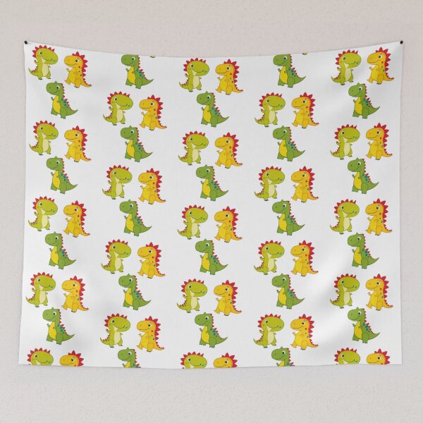 Item preview,  Cute Green & Yellow Dinosaures designed and sold by adlkh.