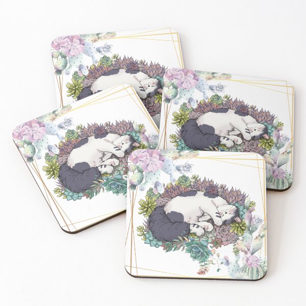 Item preview, Cat in Succlent Garden  designed and sold by tomorrowsart.