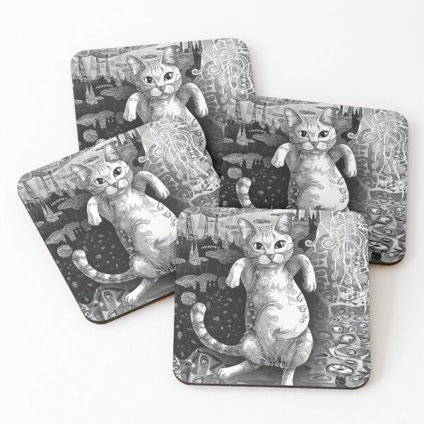 Item preview,  The Cat Bosch Abstract Klimt Art Lozhkin Illustraton Vintage Zentangle Art designed and sold by Witty Shirts.