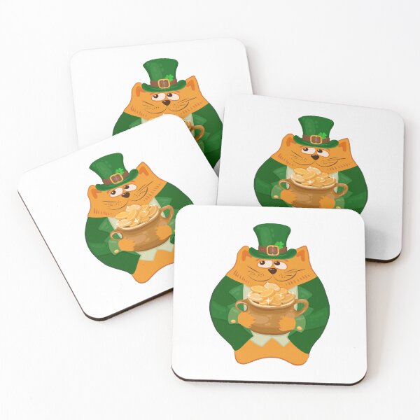 Item preview, Leprechaun cat with a pot of gold designed and sold by Deepness2023.