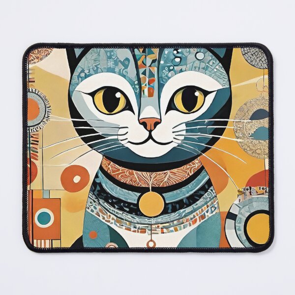 Item preview, Cat Colored Abstract Vintage Zentangle Art designed and sold by Witty Shirts.