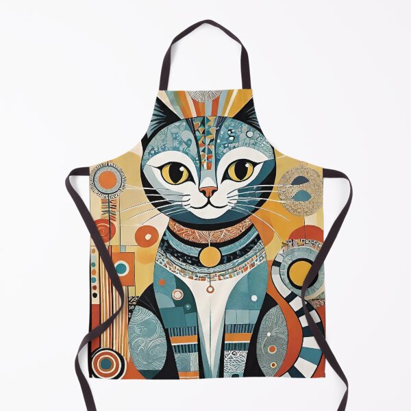 Item preview, Cat Colored Abstract Vintage Zentangle Art designed and sold by Witty Shirts.