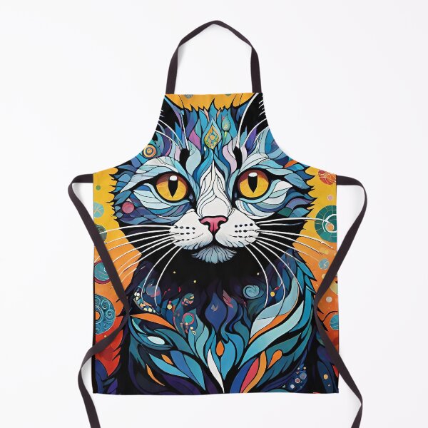 Item preview, Cat Colored Abstract Vintage Zentangle Art designed and sold by Witty Shirts.