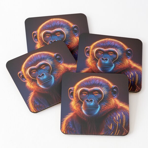 Item preview, Fire | Glowing Neon Monkey Collection | Hyperrealistic designed and sold by monkeybusiness.pt.