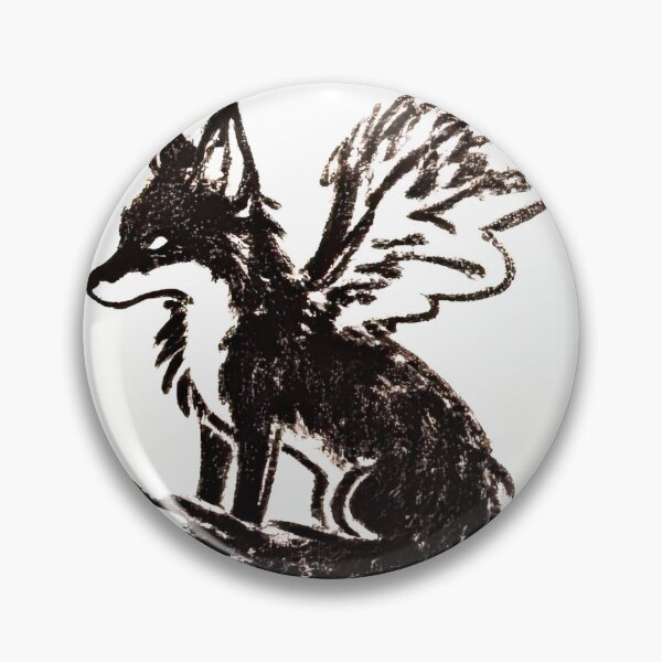 Item preview, Ethereal Winged Fox Ink Sketch designed and sold by SunkenCost.