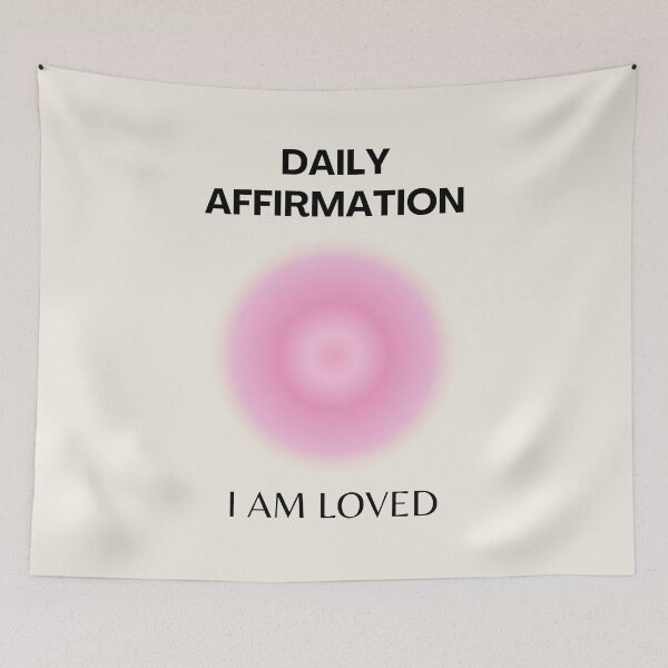 Aperçu de l'œuvre Affirmations quotidiennes, affirmations positives, vibrations spirituelles positives, art du dégradé d'aura créée et vendue par Magic Love Art Print.