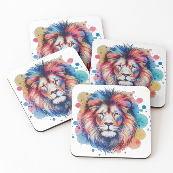 Item preview, A lion with a colorful background. designed and sold by Marcoshop10.