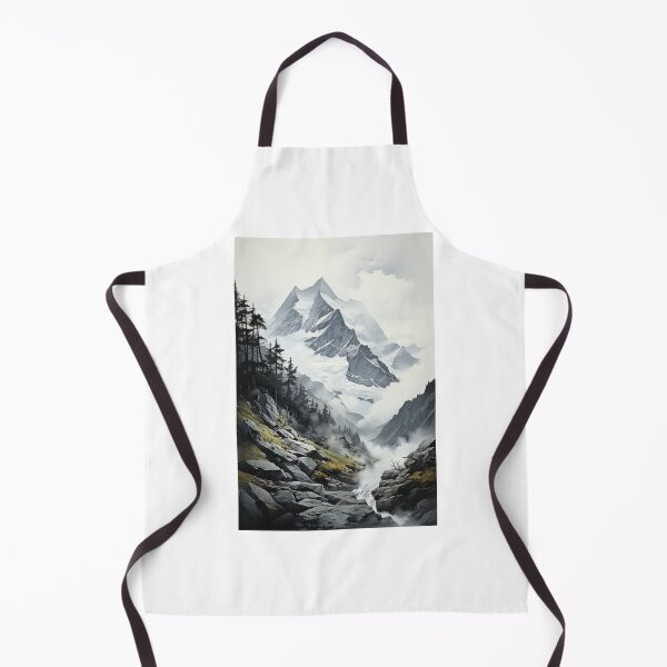 Item preview, Drawing of winter mountain designed and sold by MiraCleAI.
