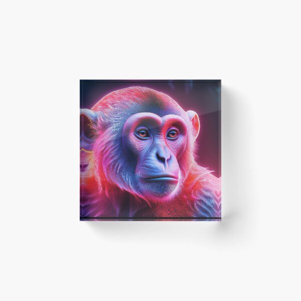 Item preview, Coral Pink | Glowing Neon Monkey Collection | Hyperrealistic designed and sold by monkeybusiness.pt.