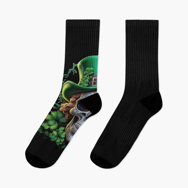 Item preview, Skull with Shamrock Top Hat – St. Patrick’s Day Gothic Art designed and sold by love3617.