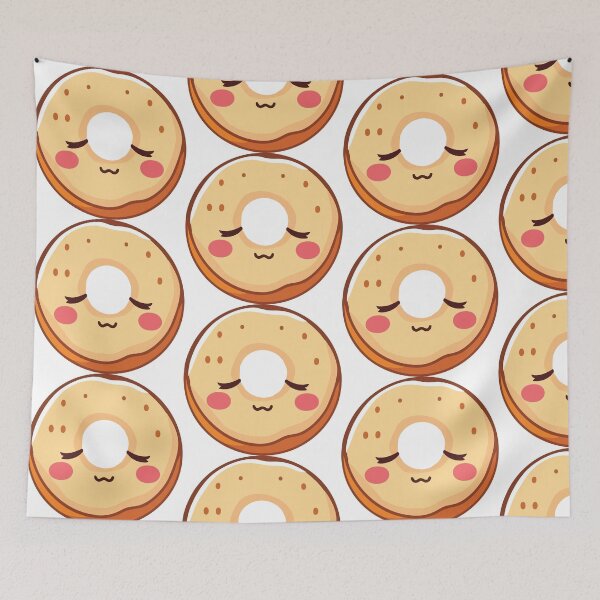 Item preview, Cute Shy Donut – Adorable Breakfast Cartoon designed and sold by CrownedCanvas.