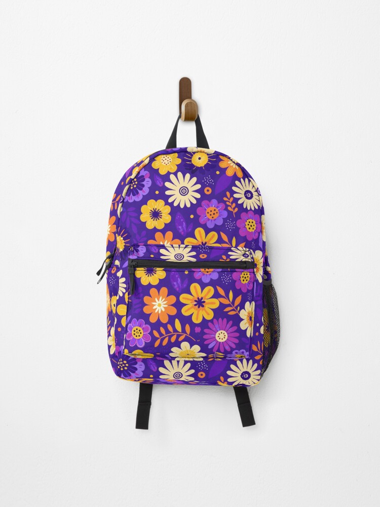 Thumbnail 1 of 3, Backpack, Flower Pattern designed and sold by Culopop.