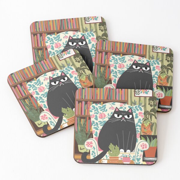 Item preview, Don't talk to me and don't touch me. I'm offended! A funny black kitten sits pissed in an armchair and shows a big grump.  designed and sold by SaraSumi.