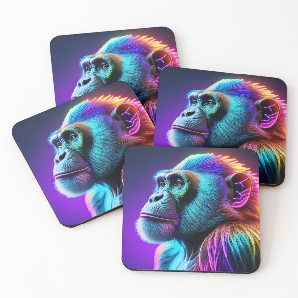Item preview, Psychedelic Guru | Glowing Neon Monkey Collection | Hyperrealistic designed and sold by monkeybusiness.pt.