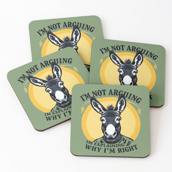 Item preview, Stubborn Donkey - Not Arguing, Just Right designed and sold by Dakson Design - Fantasy Art.