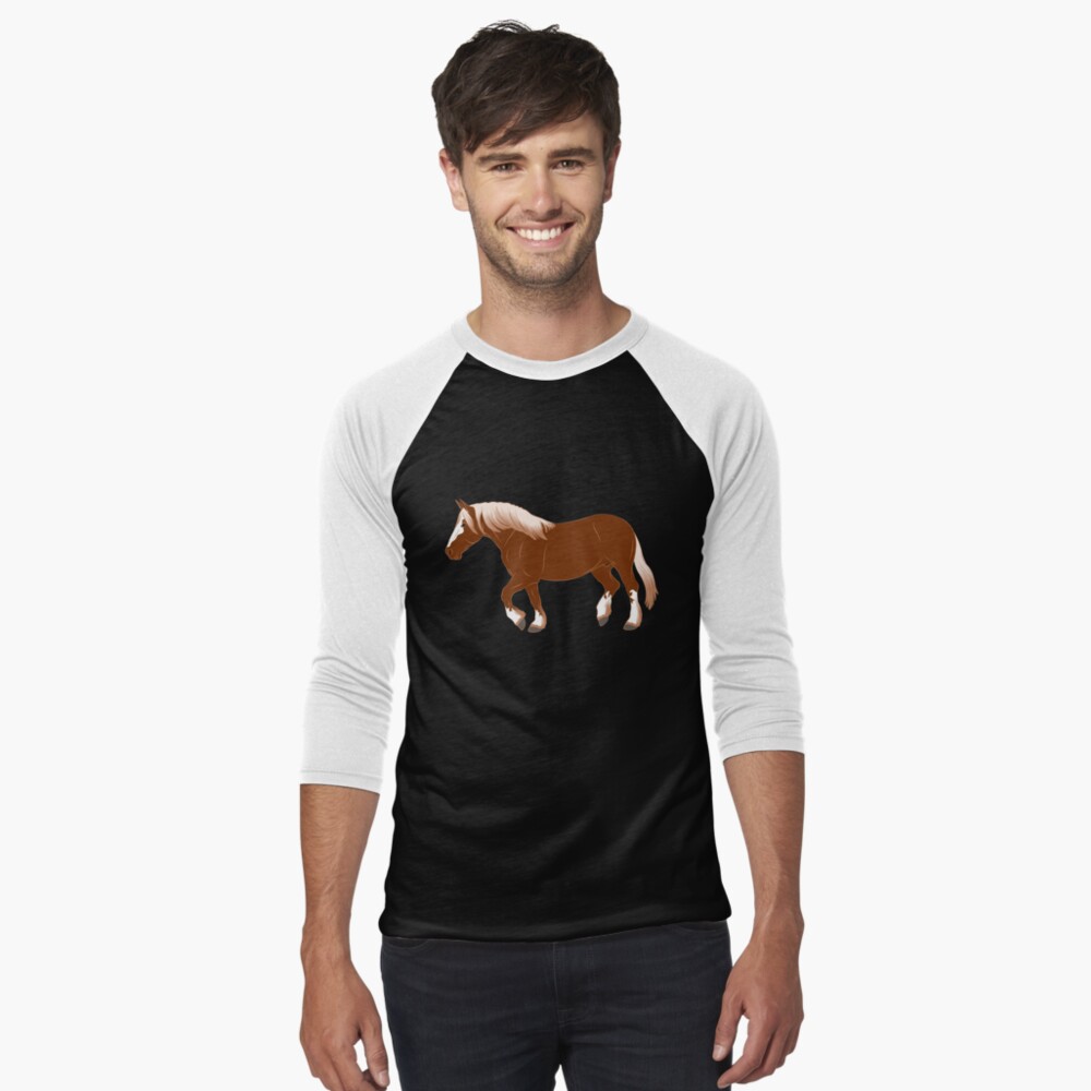 Aperçu de l'œuvre T-shirt baseball manches ¾ créée et vendue par WebEquitation.