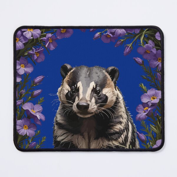 Item preview, Badger Surrounded By Meadow Violet designed and sold by taiche.