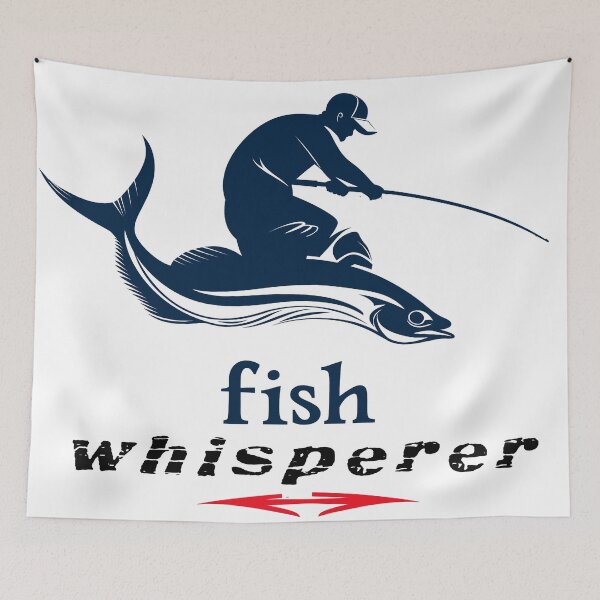 Item preview, Fish Whisperer surfing on a fish designed and sold by JanChryzostom.