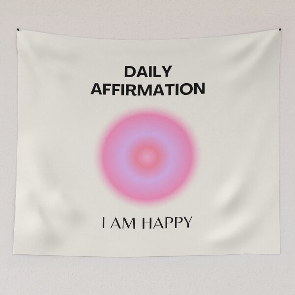 Item preview, Daily Affirmation, Positive Affirmation, Positive, Spiritual, Aura Gradient Art designed and sold by Magic Love Art Print.