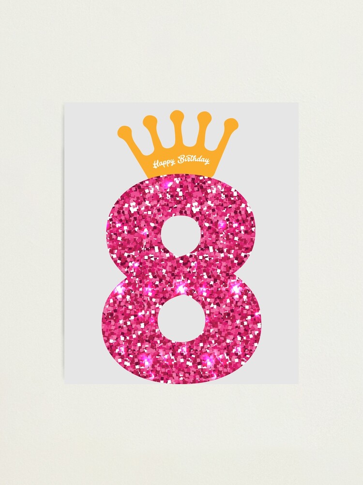 Poster for Sale avec l'œuvre « Joyeux anniversaire princesse girly rose  avec couronne 6 ans » de l'artiste binly123