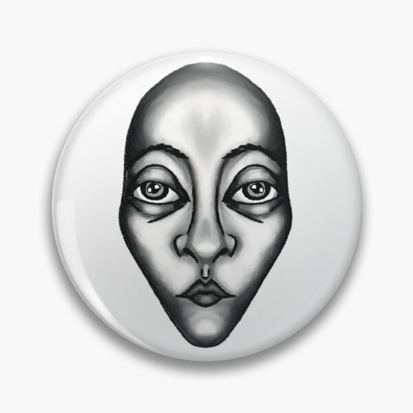 Item preview, Black and white serious face  designed and sold by n1ckeatsyarn.