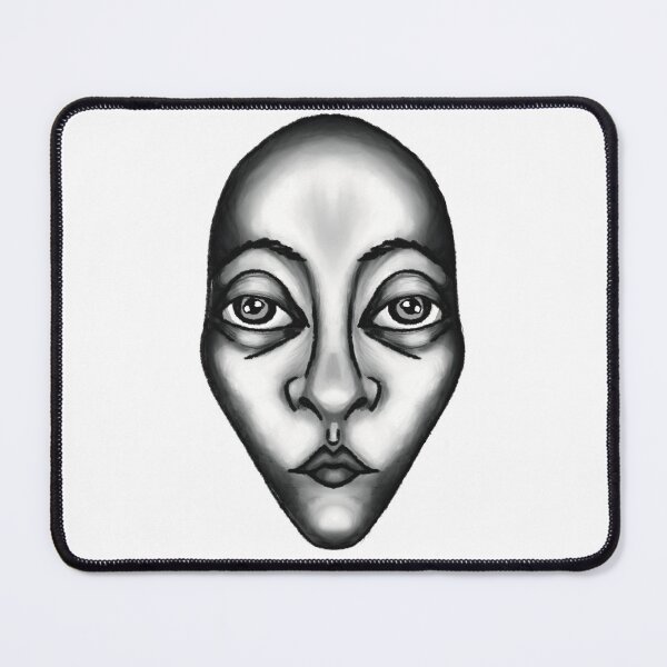 Item preview, Black and white serious face  designed and sold by n1ckeatsyarn.