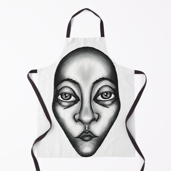 Item preview, Black and white serious face designed and sold by n1ckeatsyarn.